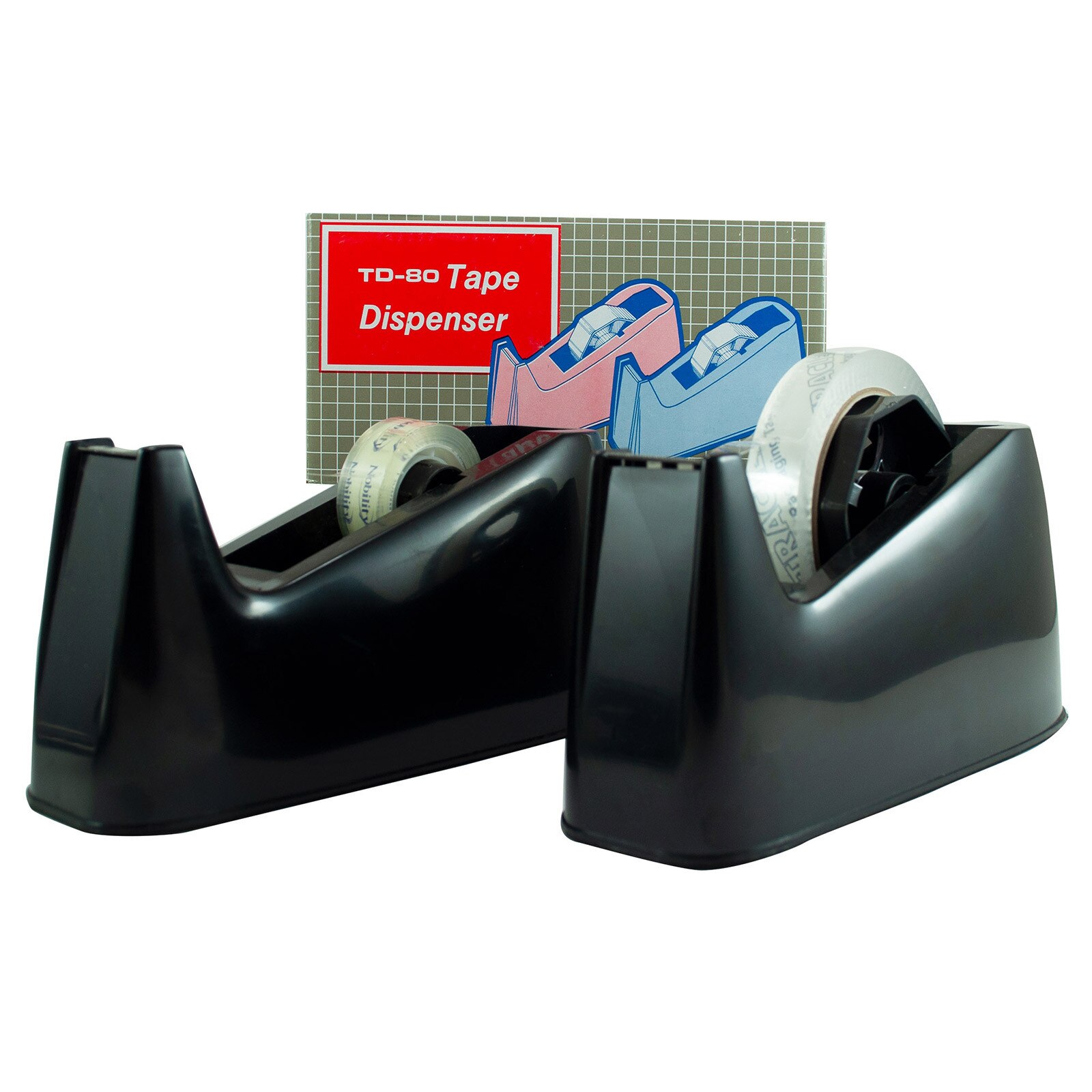 BLACK DUAL SIZE TAPE DISPENSER