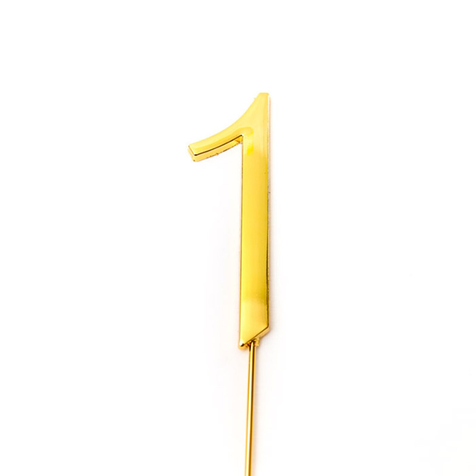 SHINY PLAIN GOLD PICK NUMBER 1  -  2 3/4"/7 CM