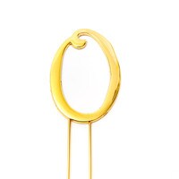 SHINY PLAIN GOLD PICK NUMBER 0  -  2 3/4"/7 CM