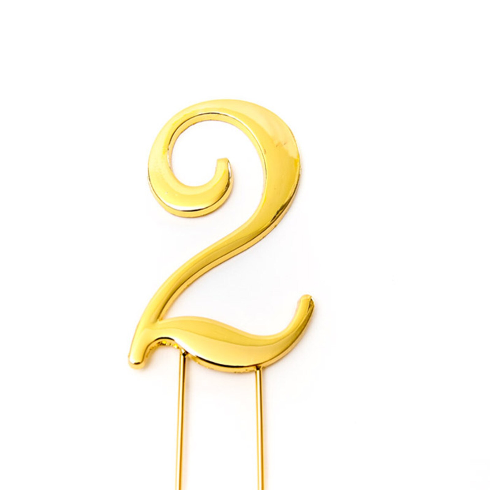SHINY PLAIN GOLD PICK NUMBER 2  -  2 3/4"/7 CM