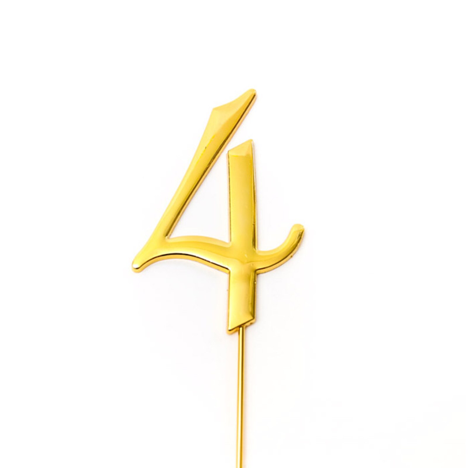 SHINY PLAIN GOLD PICK NUMBER 4  -  2 3/4"/7 CM