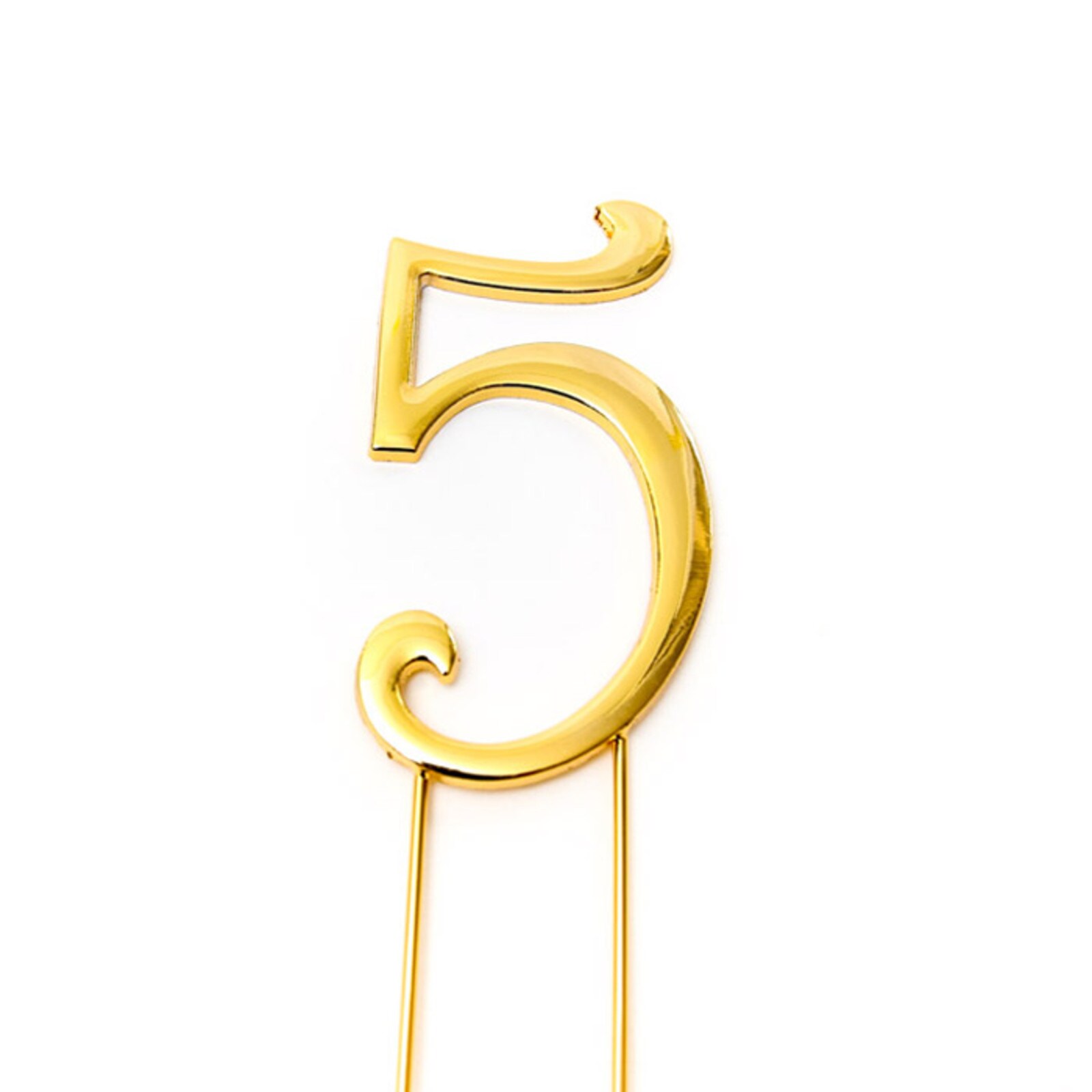 SHINY PLAIN GOLD PICK NUMBER 5  -  2 3/4"/7 CM