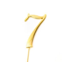 SHINY PLAIN GOLD PICK NUMBER 7  -  2 3/4"/7 CM