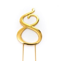 SHINY PLAIN GOLD PICK NUMBER 8  -  2 3/4"/7 CM
