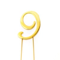 SHINY PLAIN GOLD PICK NUMBER 9  -  2 3/4"/7 CM