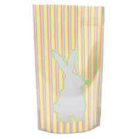 EASTER BUNNY WINDOW & STRIPES POUCH BAG