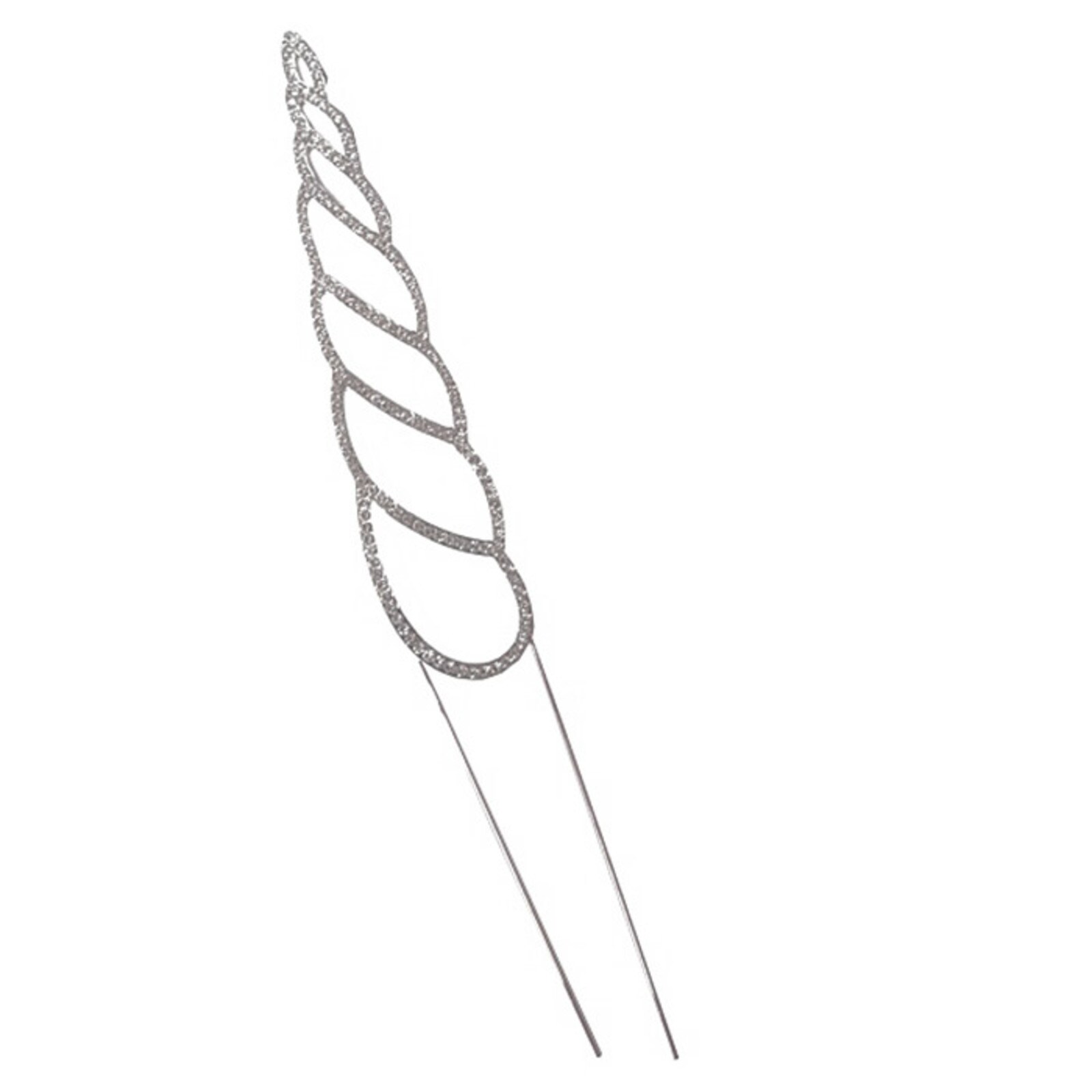 BLING PICK -  SILVER UNICORN HORN 