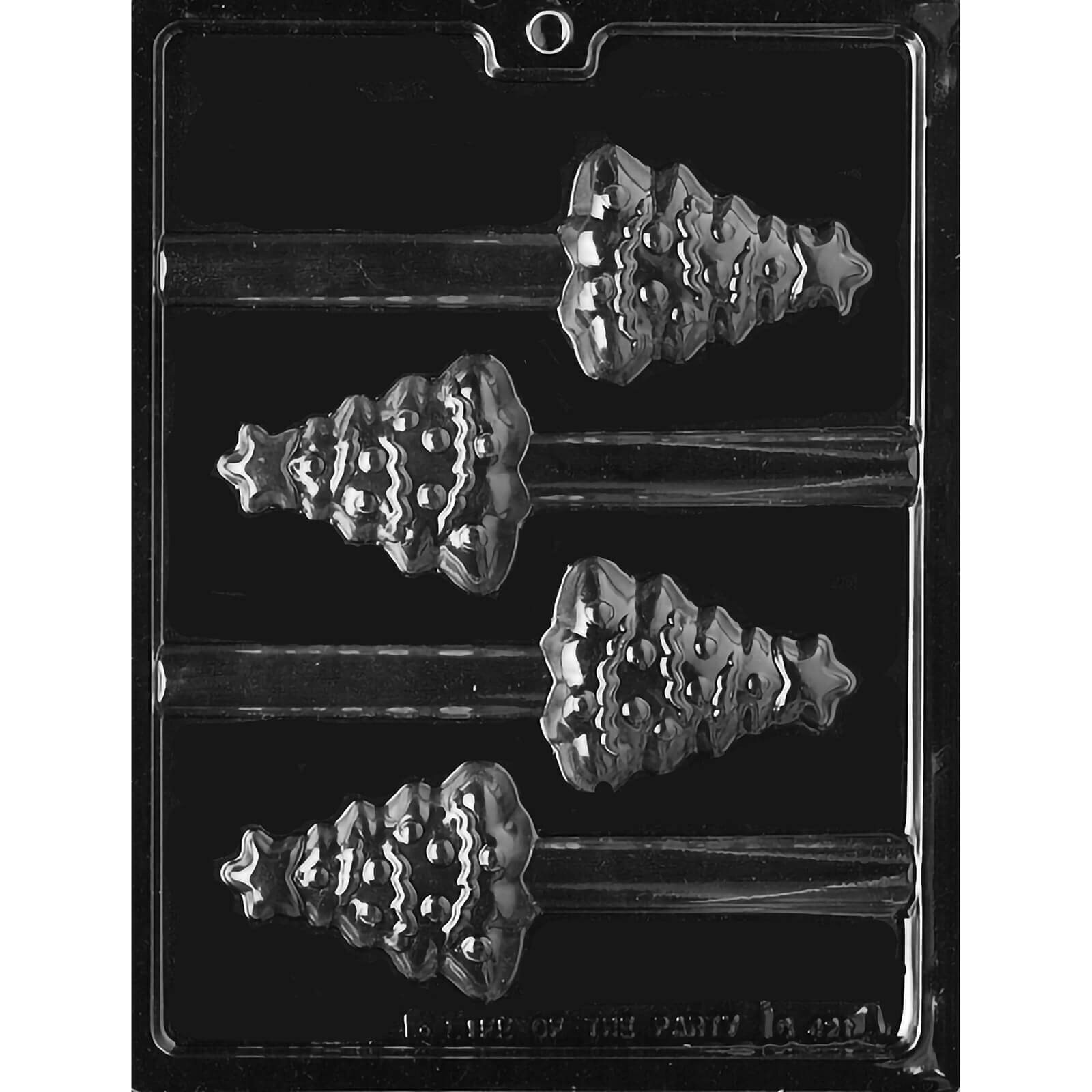 MOLD - CHRISTMAS TREE W/STAR PRETZEL 2 7/8" X 2 1/4" (4)
