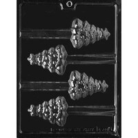 MOLD - CHRISTMAS TREE W/STAR PRETZEL 2 7/8" X 2 1/4" (4)