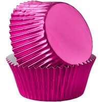 WILTON PINK STANDARD FOIL BAKING CUPS - 24 PC