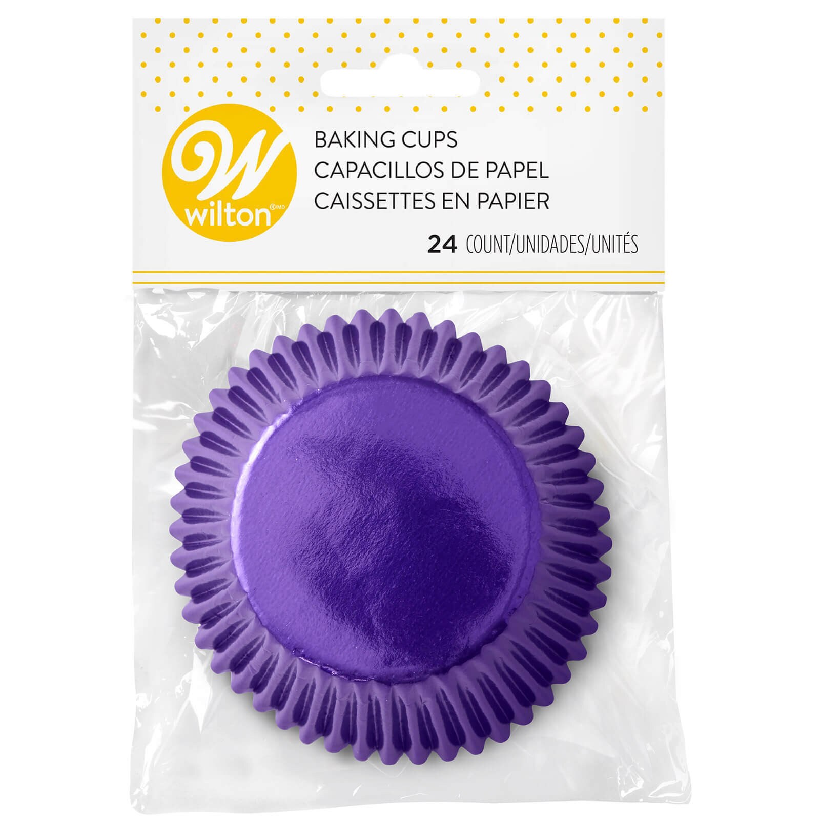 WILTON PURPLE STANDARD FOIL BAKING CUPS - 24 PC