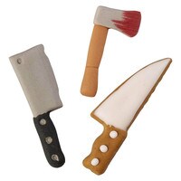 WILTON HALLOWEEN ASST KNIFE ICING DECORATIONS 12 PC