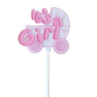 PICK - IT"S A GIRL WITH CARRIAGE 11 1/4"
