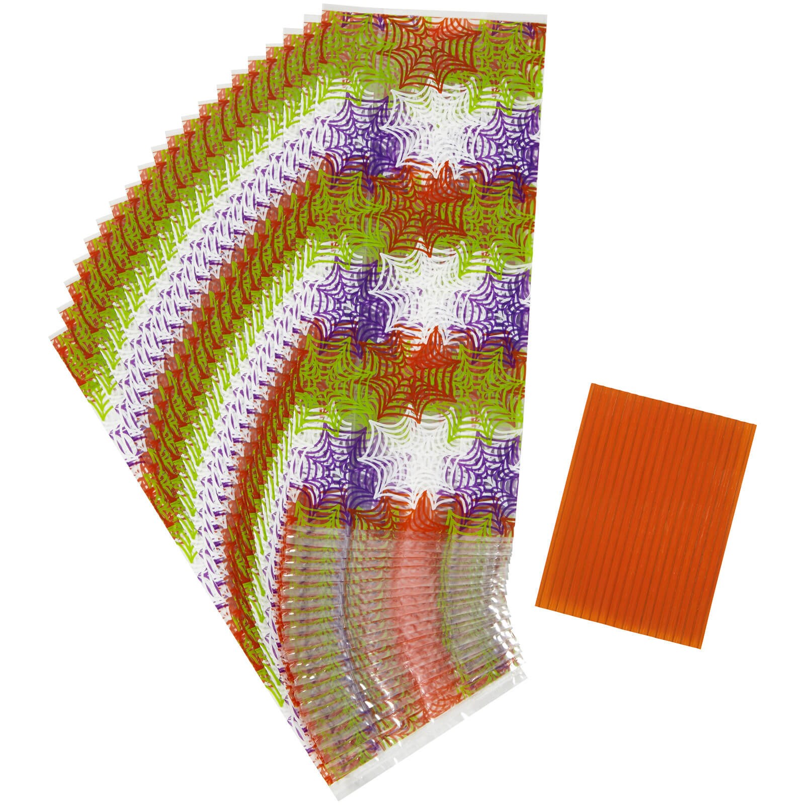 WILTON COLORED SPIDER WEBS PARTY BAGS - 20 PC
