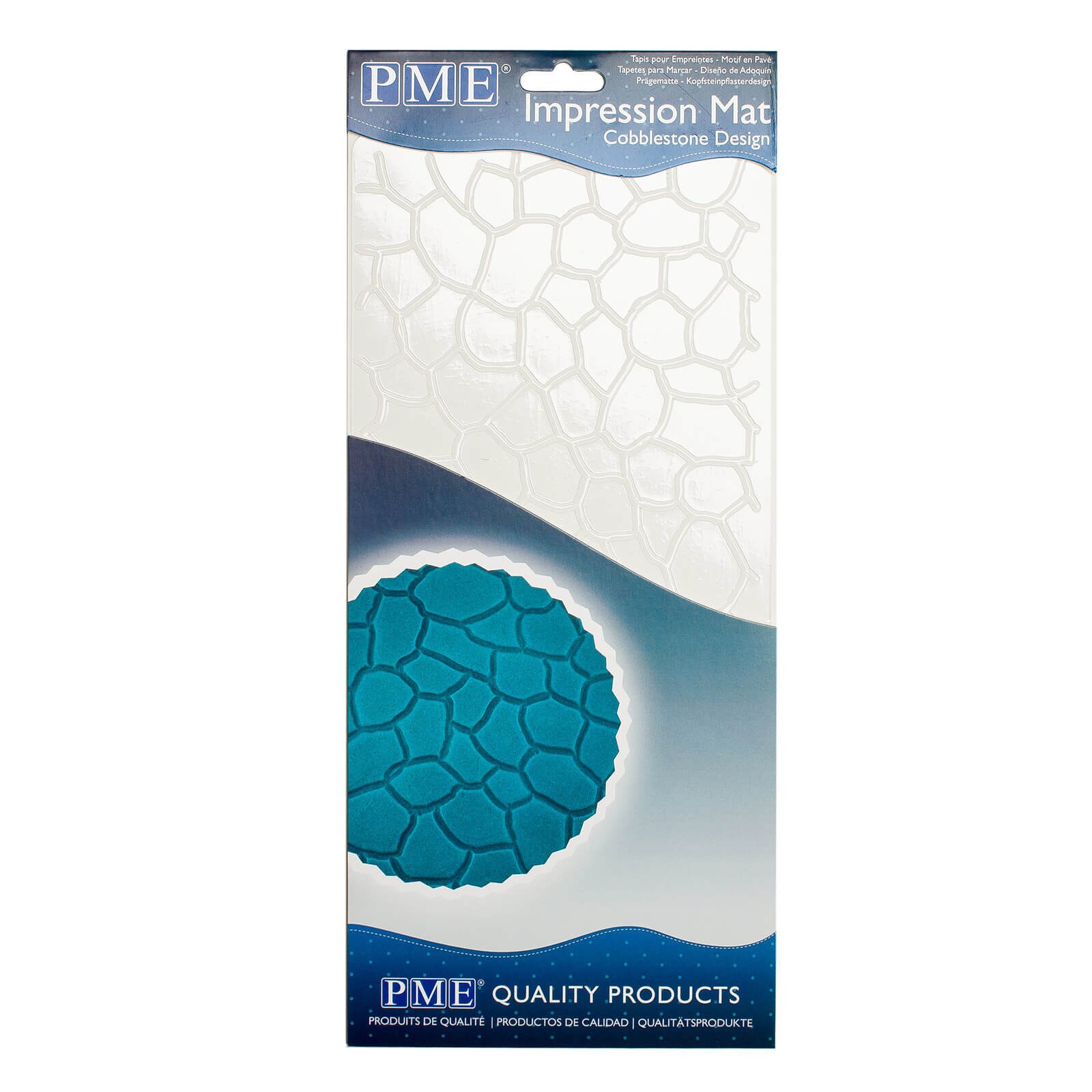 IMPRESSION MAT - COBBLESTONE DESIGN 6" X 12"