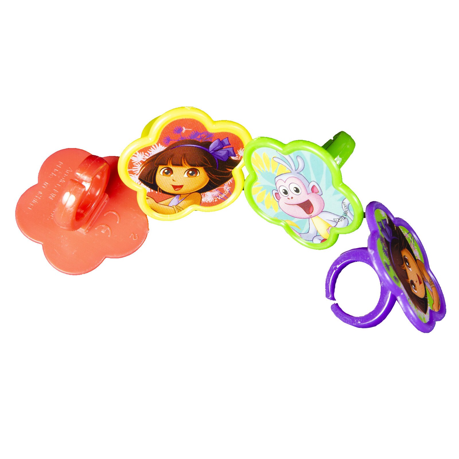 DORA THE EXPLORER & BOOTS ASSORTED RINGS 12 PC