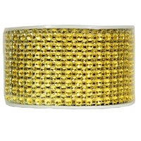 BLING RIBBON WRAP - YELLOW 1 1/2" 3 YARDS