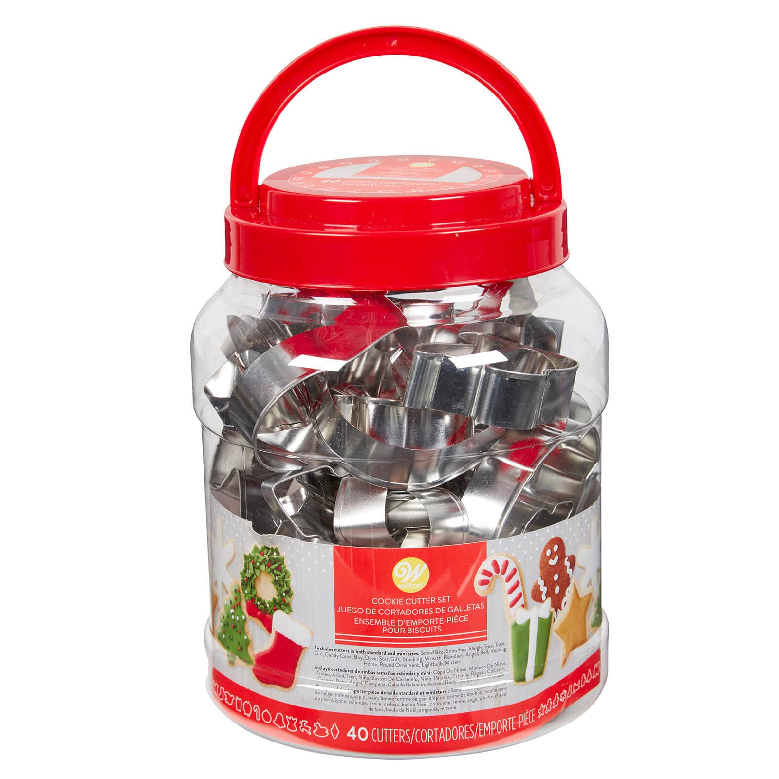 WILTON HOLIDAY COOKIE JAR METAL CUTTER 40-PC SET  