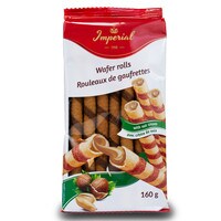 WAFER ROLLS WITH HAZELNUT CREAM 6" - 160 G