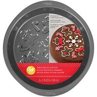 CHRISTMAS EMBOSSED ROUND CAKE PAN - 9"