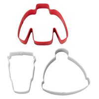 WILTON WINTER COLORED COOKIE CUTTER 3-PC SET