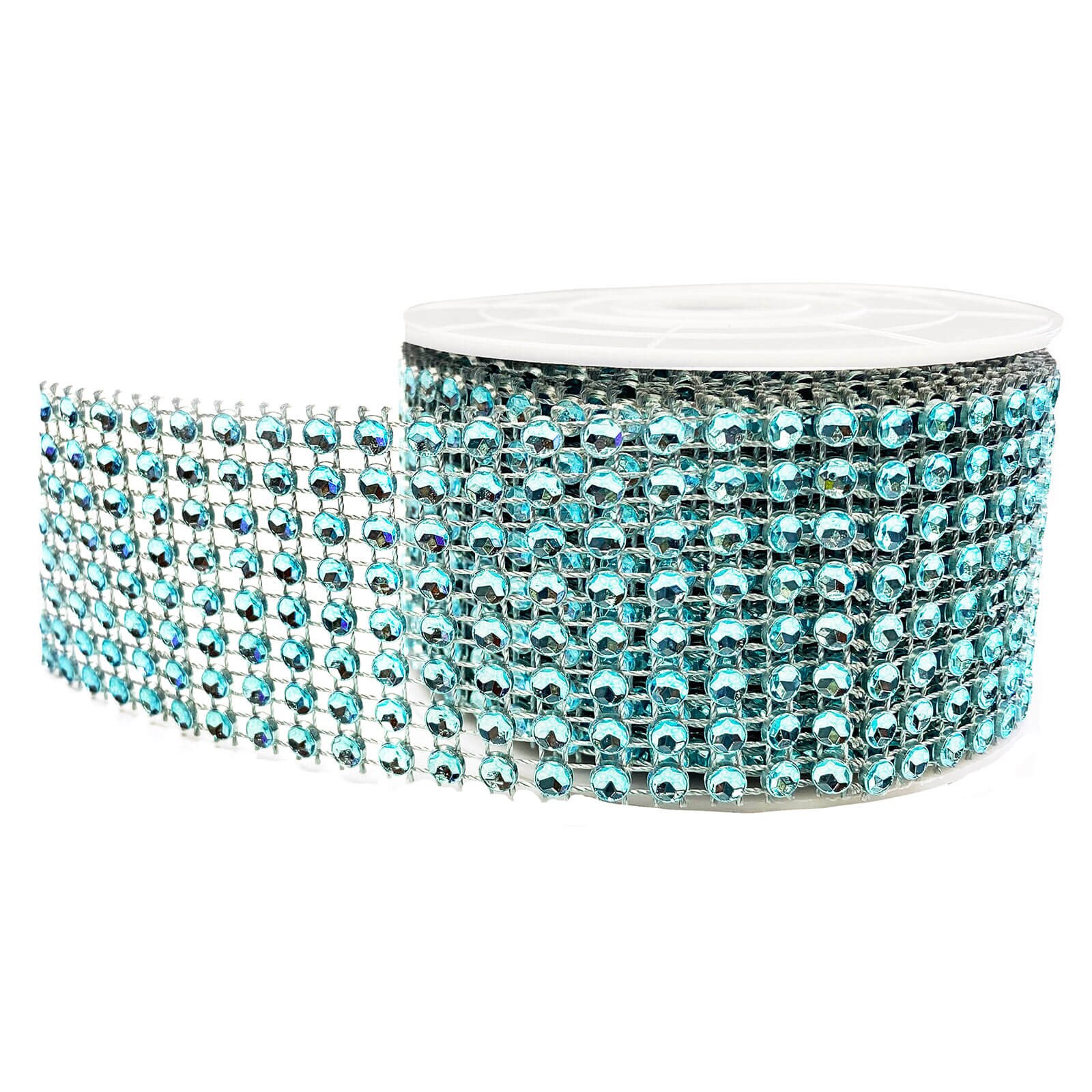 BLING RIBBON WRAP - LIGHT BLUE 1 1/2" 3 YARDS
