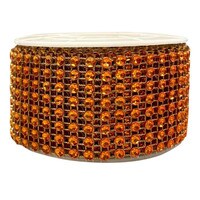 BLING RIBBON WRAP - ORANGE 1 1/2" 3 YARDS