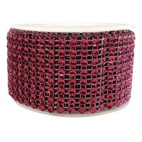 BLING RIBBON WRAP - BURGUNDY 1 1/2" 3 YARDS