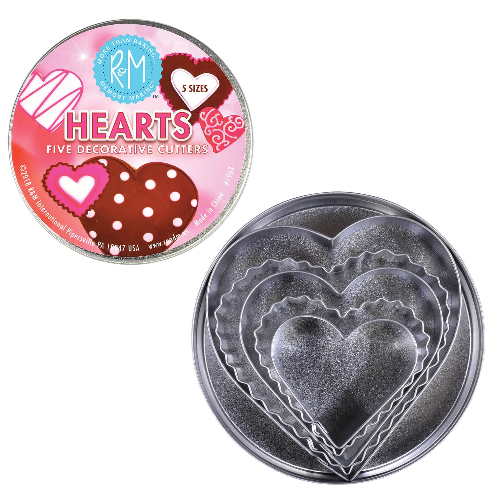 HEARTS GALORE COOKIE CUTTER 5 PIECE SET