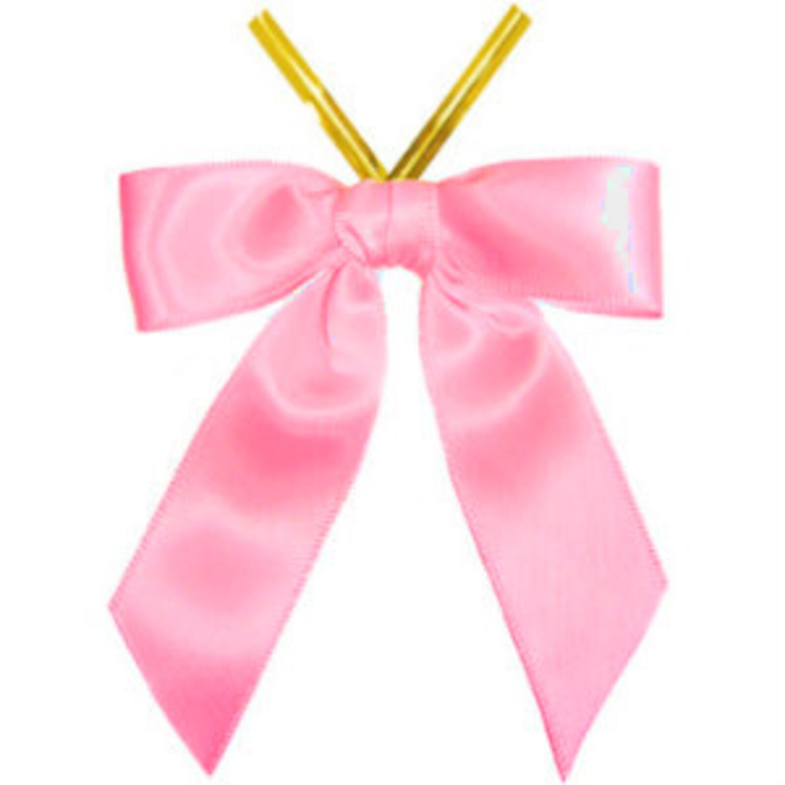 BOW 3" - PINK WITH TWIST TIE