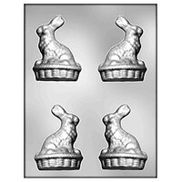 MOLD - 3D BUNNY IN BASKET 3 5/8" (2)