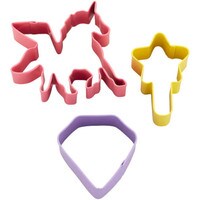WILTON UNICORN MAGIC COLORED COOKIE CUTTER 3-PC SET