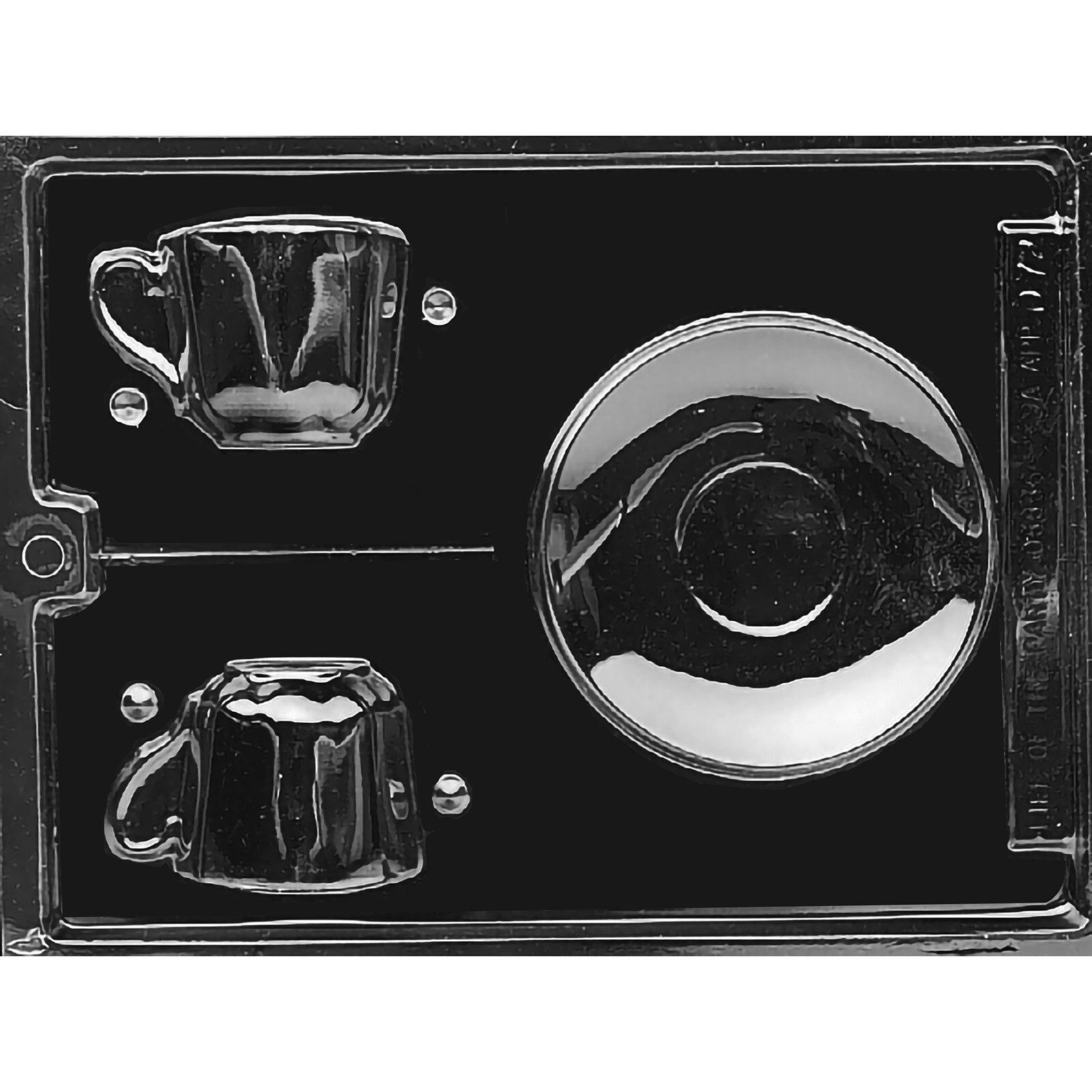 MOLD - 3D CUP 2" H & SAUCER 4 1/4" H