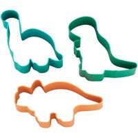 DINOSAUR COLORED COOKIE CUTTER 3 PC SET