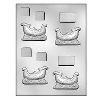 MOLD - SMALL 3D SLEIGH 1 1/2" x 2 5/8" (2)