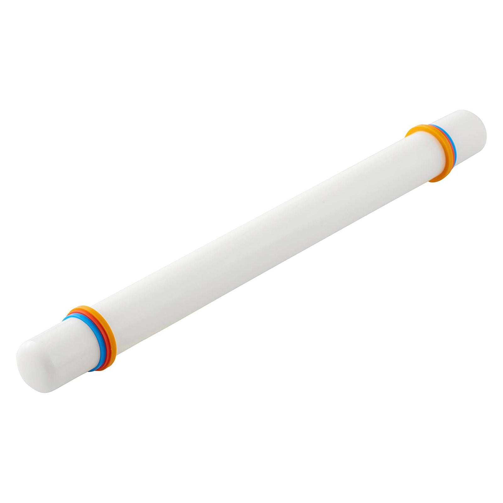 WILTON NON-STICK PLASTIC WHITE ROLLING PIN W/RINGS - 20"