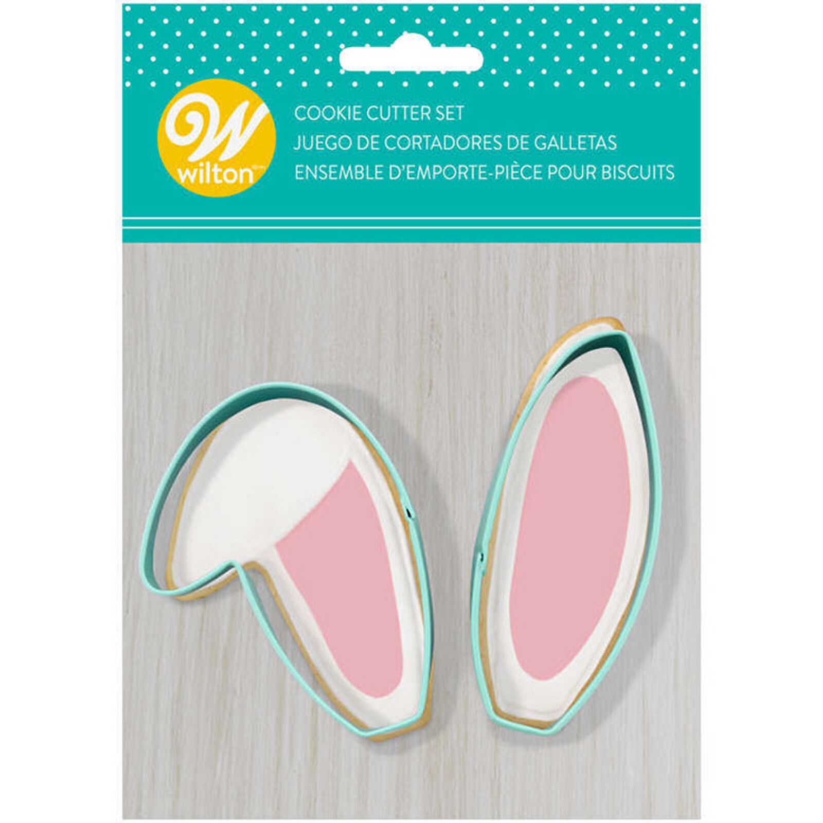 WILTON BUNNY EARS COOKIE CUTTER 2-PIECE SET