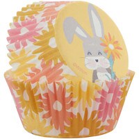 WILTON BUNNY & FLOWERS STD BAKING CUPS 75 PC