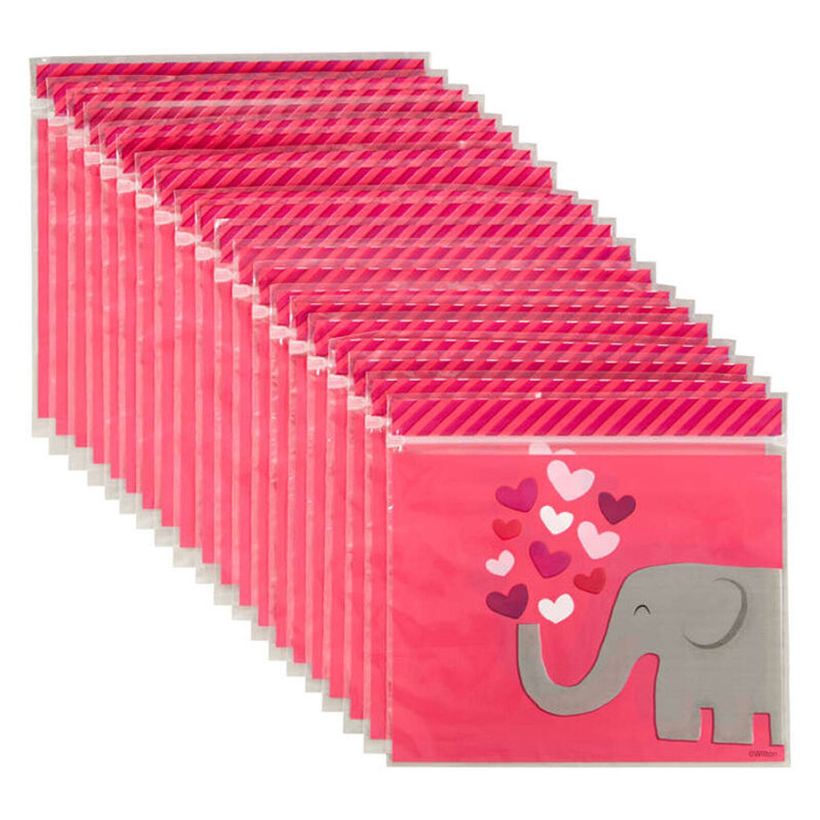 WILTON RESEALABLE TONS OF LOVE PARTY BAGS - 20 PC