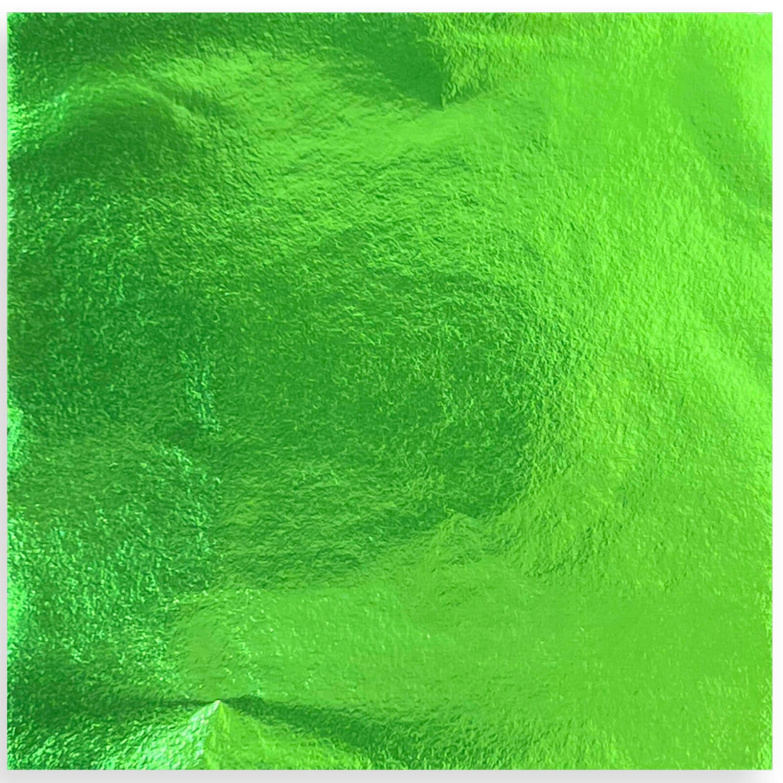 FOIL SQUARE WRAPPER - 4" X 4" - LIME GREEN