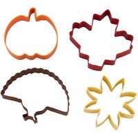 WILTON THANKSGIVING / FALL METAL CUTTER 4-PC SET