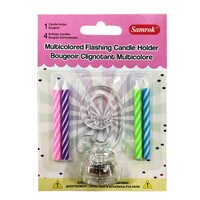 FLASHING #9 CANDLE HOLDER WITH 4 CANDLES