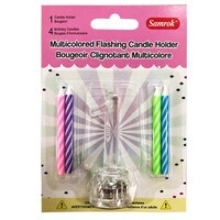 FLASHING #1 CANDLE HOLDER WITH 4 CANDLES