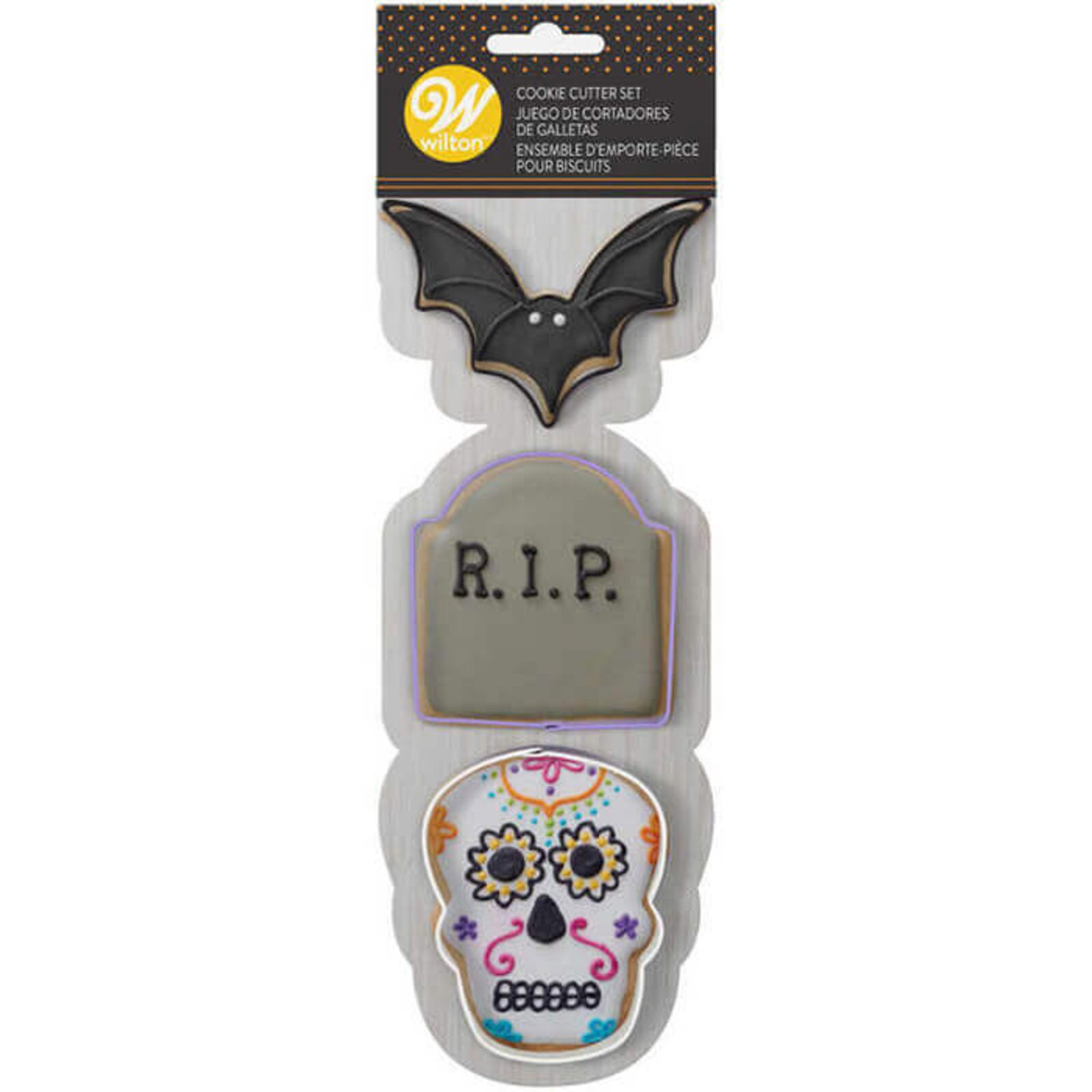 WILTON HALLOWEEN HAUNTED METAL CUTTERS #2 - 3 PC