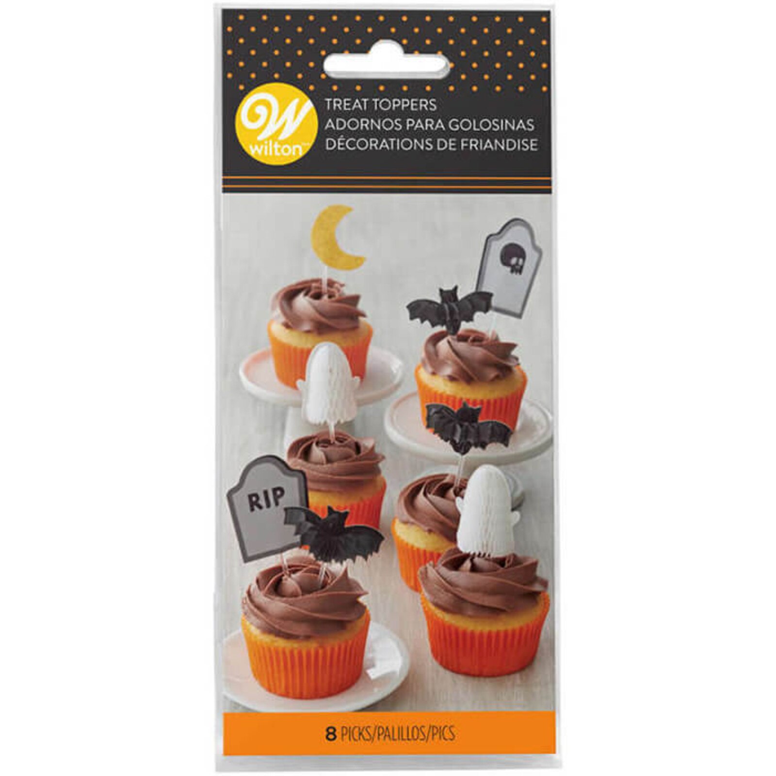 HALLOWEEN TREAT & CUPCAKE TOPPERS 8 PC