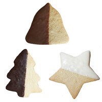 ASSORTED CHRISTMAS SHORTBREAD COOKIES - 3" 24 PER BOX