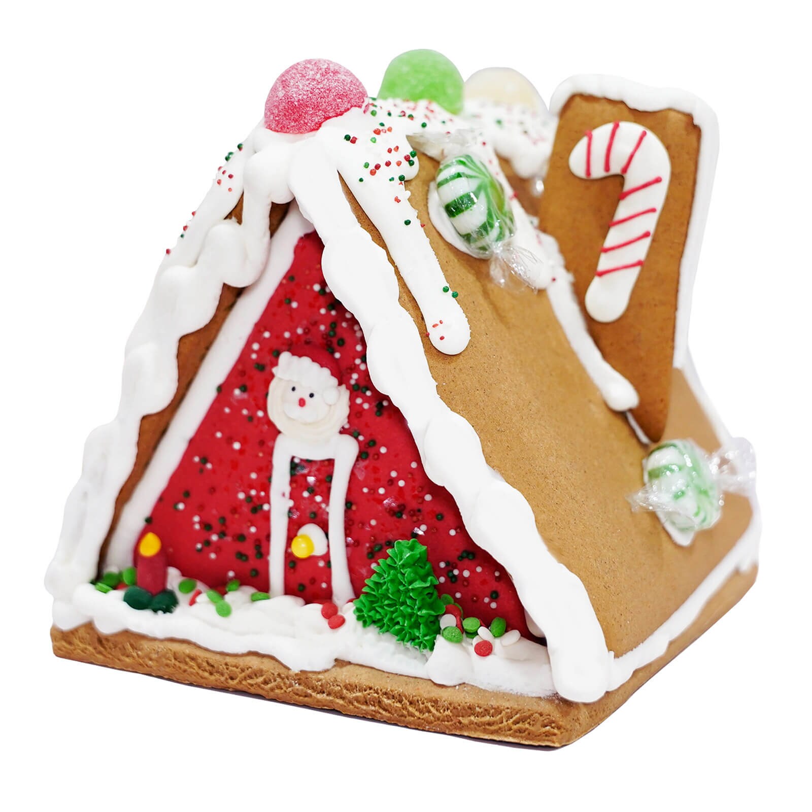 DECORATED GINGERBREAD HOUSE 6" A-FRAME MEDIUM 
