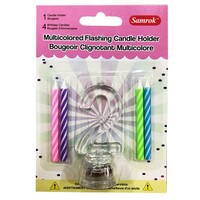 FLASHING #2 CANDLE HOLDER WITH 4 CANDLES