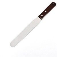 STRAIGHT SPATULA - 6" STAINLESS STEEL BLADE WITH WOODEN HANDLE
