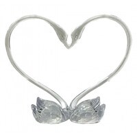 CLEAR SWAN HEART TOPPER 5 1/2"